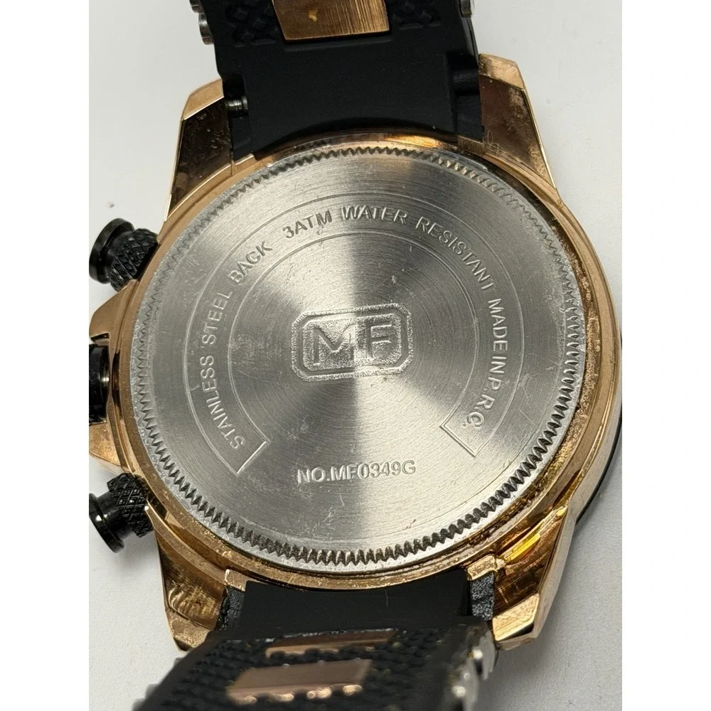 Mini Focus MF0349G New Battery Mens Chronograph Watch 50MM 8.5